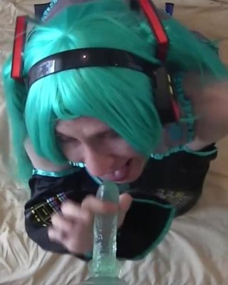 Crossdress Cosplay Miku POV Action