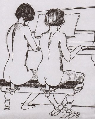 Schwarz-weiße erotische Kunst - 8
 #93675731