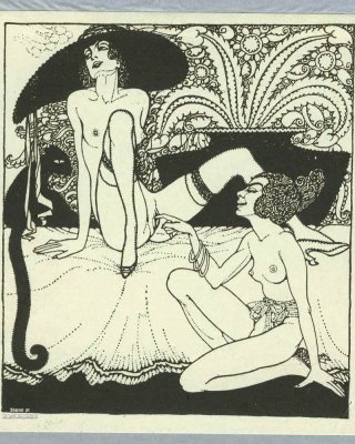 Schwarz-weiße erotische Kunst - 8
 #93675734