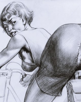 Schwarz-weiße erotische Kunst - 8
 #93675737
