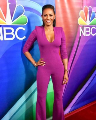 Mel B Looking Hot In Skintight Suit