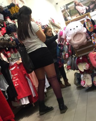 Pantyhosed Shopping - Cheap Shop Staff