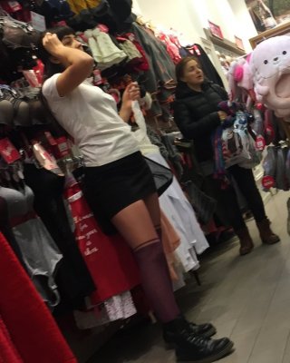 Pantyhosed Shopping - Cheap Shop Staff