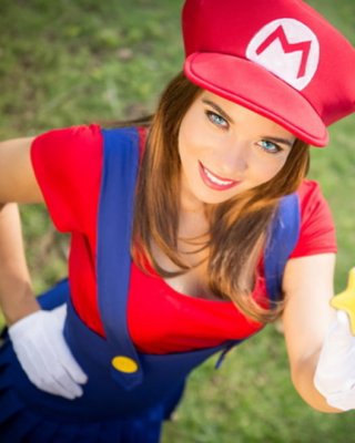 MARIO COSPLAY Flexible Ass Legs Costume Lesbian Milf Squirt