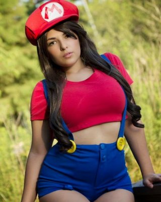 MARIO COSPLAY Flexible Ass Legs Costume Lesbian Milf Squirt