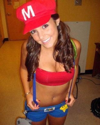 MARIO COSPLAY Flexible Ass Legs Costume Lesbian Milf Squirt