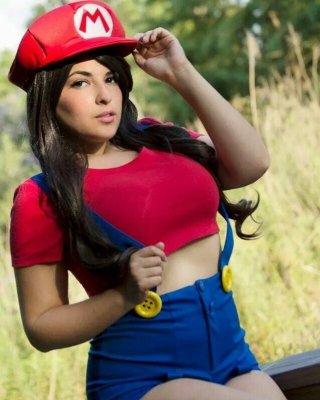 MARIO COSPLAY Flexible Ass Legs Costume Lesbian Milf Squirt