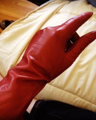 Red Leather Gloves 3 - By Redbull18