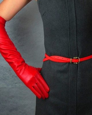 Red Leather Gloves 3 - By Redbull18