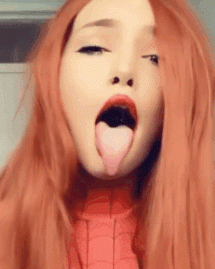 pretty Redhead Tongue Gif Set