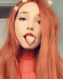 pretty Redhead Tongue Gif Set