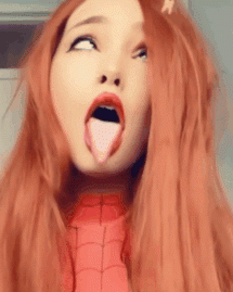 pretty Redhead Tongue Gif Set