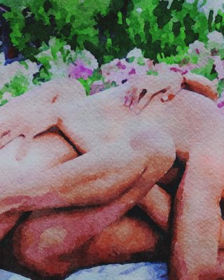 Erotic Digital Watercolor 11