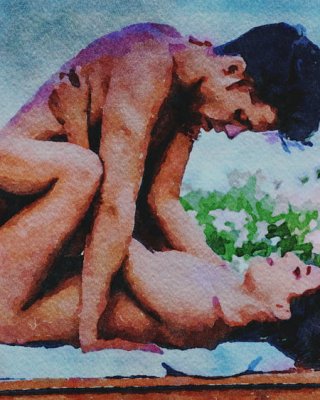 Erotic Digital Watercolor 11