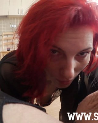 Redhead licks ass and is getting fucked while smoking #93979433