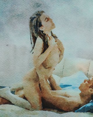 Erotic Digital Watercolor 54