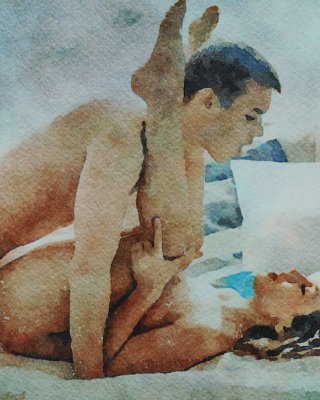 Erotic Digital Watercolor 54