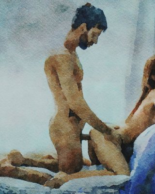 Erotic Digital Watercolor 54