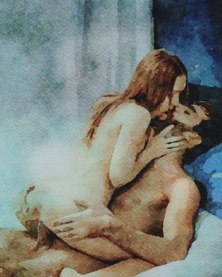 Erotic Digital Watercolor 54