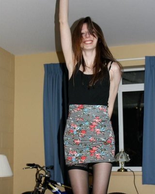 accidental flash of stocking top or tights pantyhose #95286239