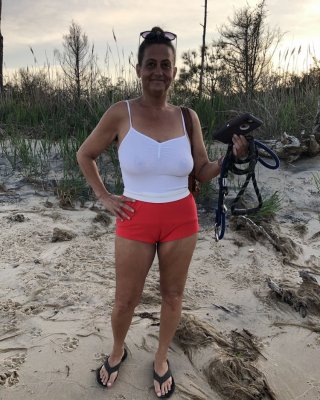 Leslie Skimpy Shorts See Through Shirt Camel Toes Tease