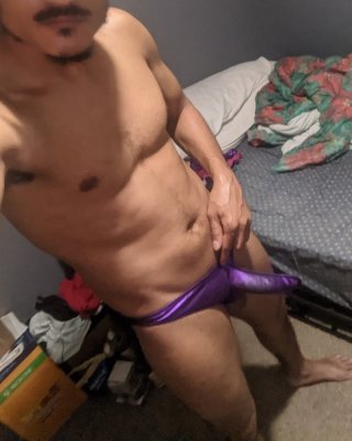 Me In A Sexy Purple Man Thong #106935687