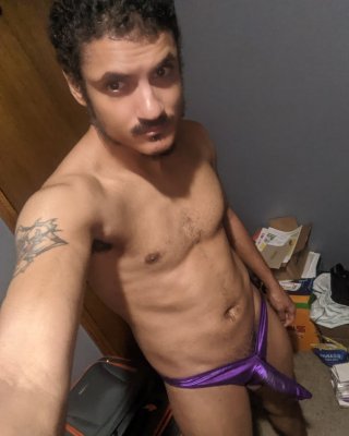 Me In A Sexy Purple Man Thong #106935696