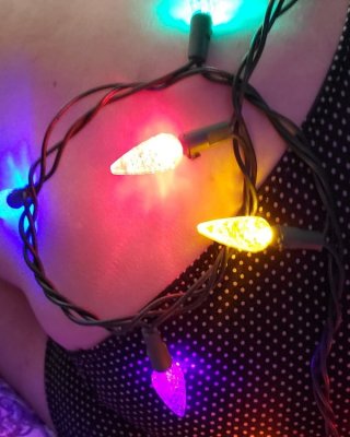 Sexy Milf&#039;s Holiday Lights Show