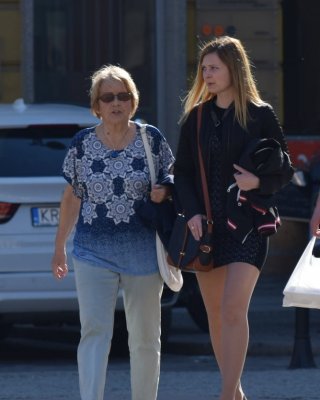 Street Pantyhose - Polish Pantyhose Slut with her Mum #105596834