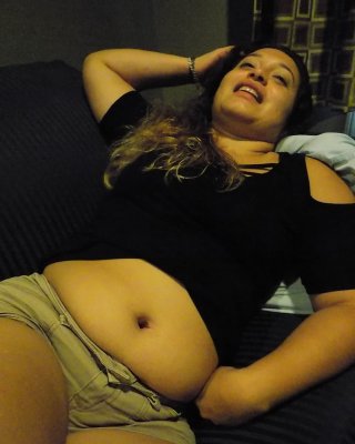 Chubby Belly Latina After Lunch