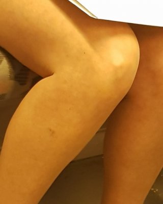 Street Pantyhose - Old Bitch In Tan Pantyhose On Train