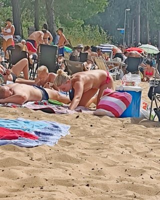 Swedish Beach Slut Covering Up Fail