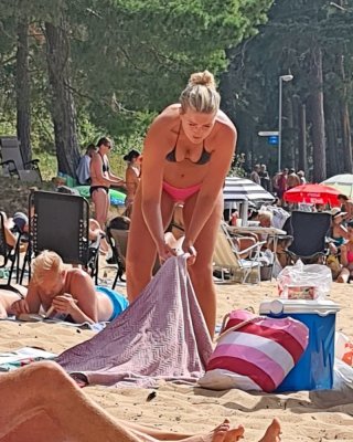 Swedish Beach Slut Covering Up Fail