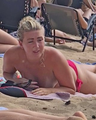 Swedish Beach Slut Covering Up Fail