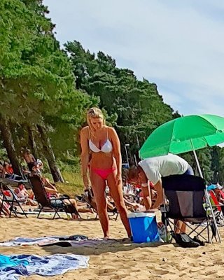 Swedish Beach Slut Covering Up Fail