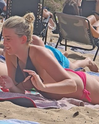 Swedish Beach Slut Covering Up Fail