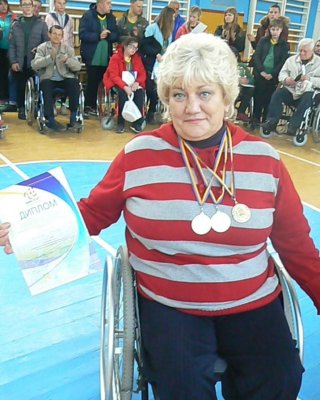 russian Polio Lady In Her Wheel Chair