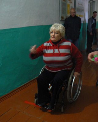 russian Polio Lady In Her Wheel Chair