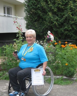 russian Polio Lady In Her Wheel Chair