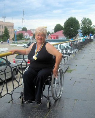 russian Polio Lady In Her Wheel Chair