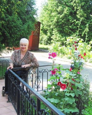 russian Polio Lady In Her Wheel Chair