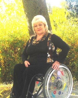 russian Polio Lady In Her Wheel Chair