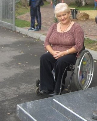 russian Polio Lady In Her Wheel Chair