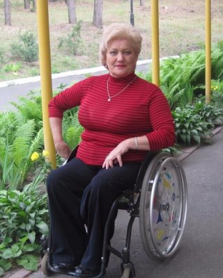 russian Polio Lady In Her Wheel Chair