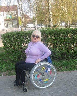 russian Polio Lady In Her Wheel Chair