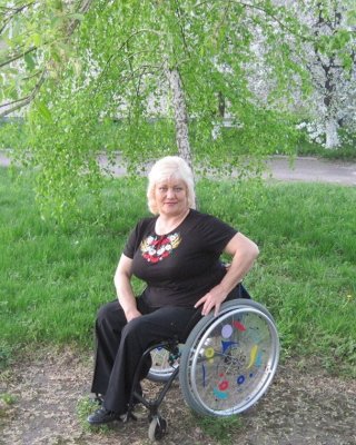 russian Polio Lady In Her Wheel Chair