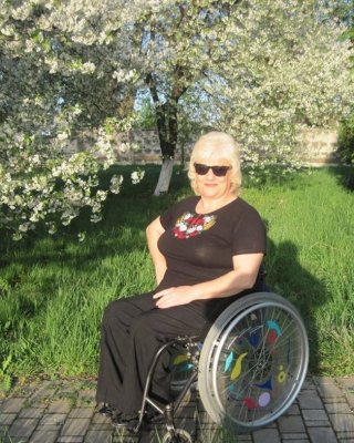 russian Polio Lady In Her Wheel Chair