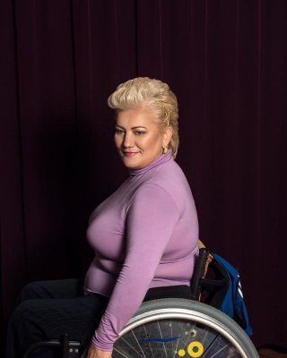 russian Polio Lady In Her Wheel Chair