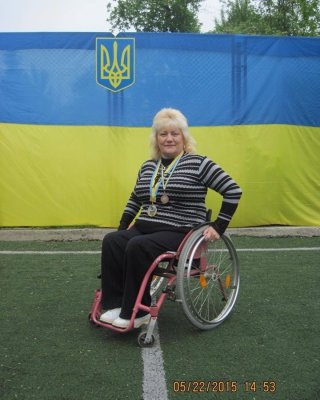 russian Polio Lady In Her Wheel Chair