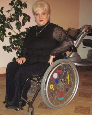 russian Polio Lady In Her Wheel Chair